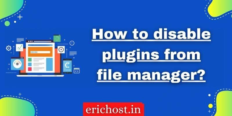 How to disable plugins from file manager?